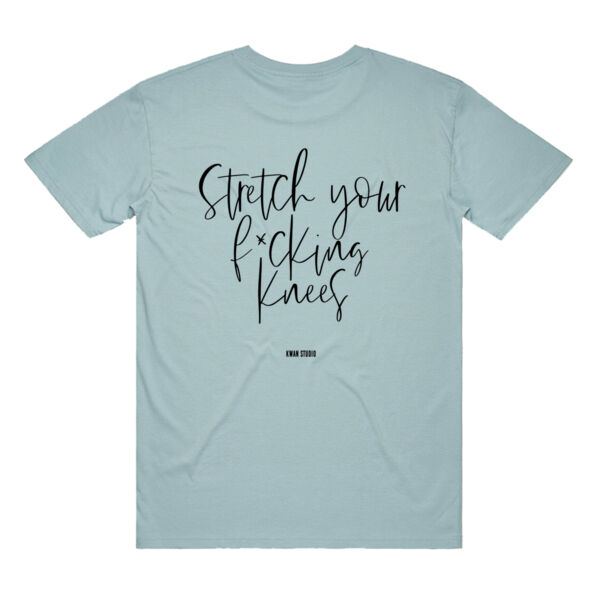 Stretch your f*cking knees Adults Unisex Tee (Black print on back) Stretch your f*cking knees Adults Unisex Tee (Black print on back) Thumbnail