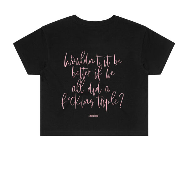 F*cking triple Womens Cropped Tee (Pink print on back) F*cking triple Womens Cropped Tee (Pink print on back) Thumbnail