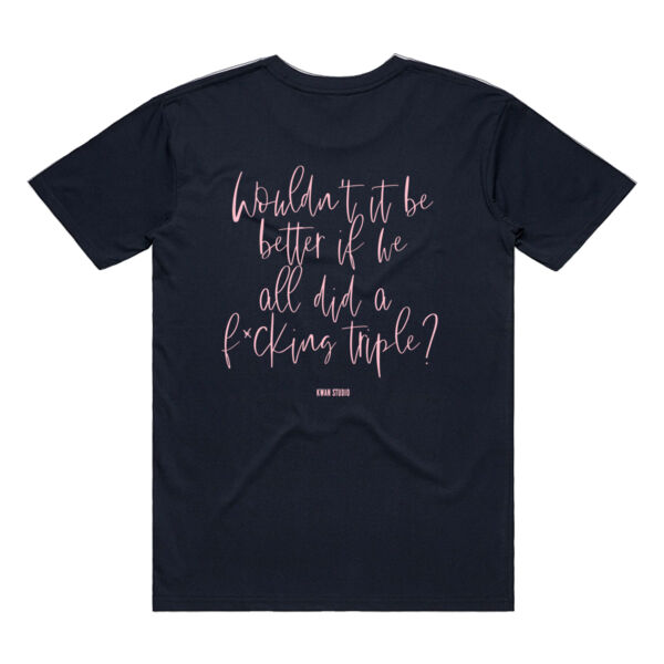 F*cking triple Adults Unisex Tee (Pink print on back) F*cking triple Adults Unisex Tee (Pink print on back) Thumbnail