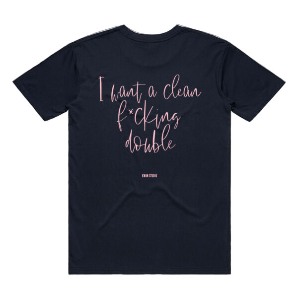 F*cking double Adults Unisex Tee (Pink print on back) Thumbnail