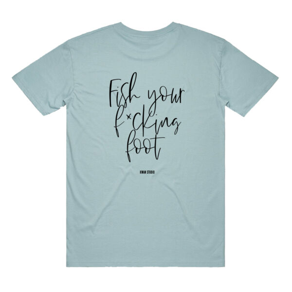 Fish your f*cking foot Adults Unisex Tee (Black print on back) Fish your f*cking foot Adults Unisex Tee (Black print on back) Thumbnail