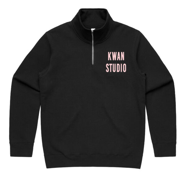 Kwan Studio logo Mens zip jumper (Pink print on front only) Kwan Studio logo Mens zip jumper (Pink print on front only) Thumbnail
